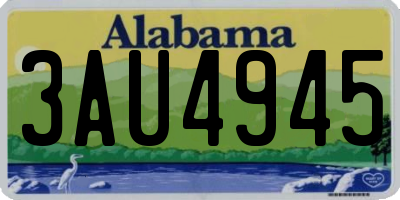 AL license plate 3AU4945