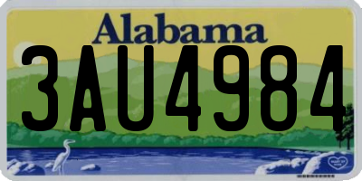 AL license plate 3AU4984