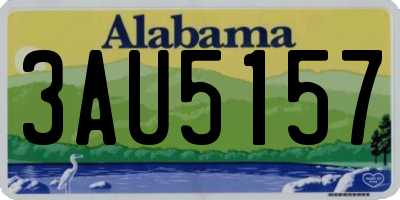 AL license plate 3AU5157