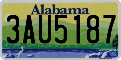 AL license plate 3AU5187