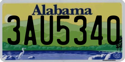 AL license plate 3AU5340