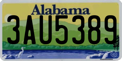 AL license plate 3AU5389