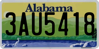 AL license plate 3AU5418