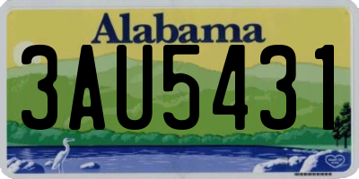 AL license plate 3AU5431