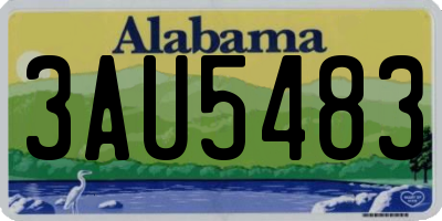 AL license plate 3AU5483