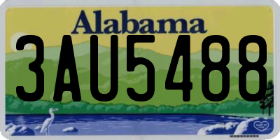 AL license plate 3AU5488