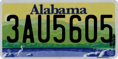 AL license plate 3AU5605