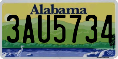AL license plate 3AU5734