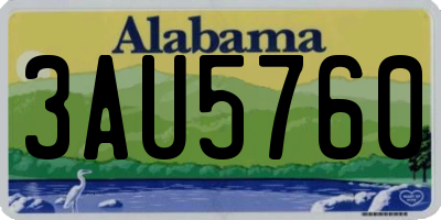 AL license plate 3AU5760