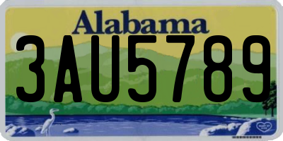 AL license plate 3AU5789