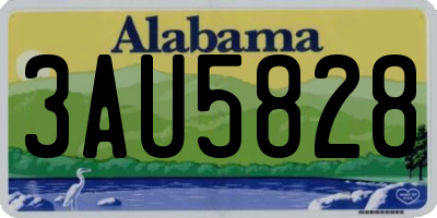 AL license plate 3AU5828