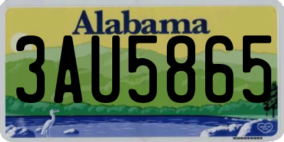 AL license plate 3AU5865