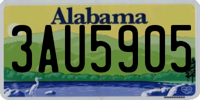 AL license plate 3AU5905