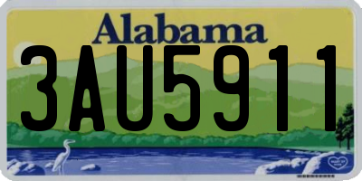 AL license plate 3AU5911