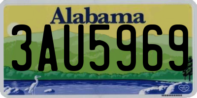 AL license plate 3AU5969