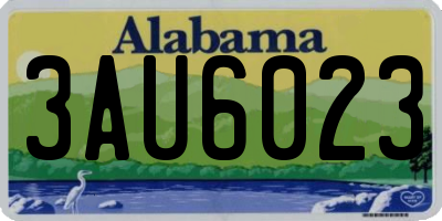 AL license plate 3AU6023
