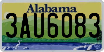 AL license plate 3AU6083