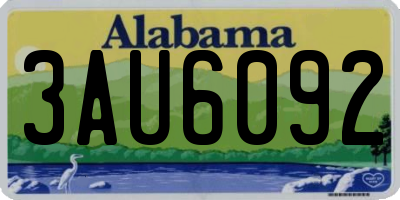 AL license plate 3AU6092