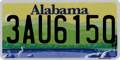 AL license plate 3AU6150