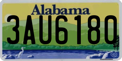 AL license plate 3AU6180