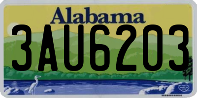 AL license plate 3AU6203