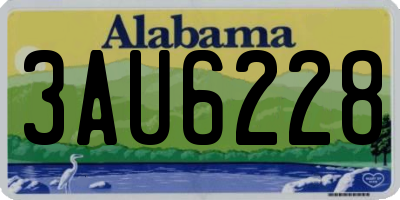 AL license plate 3AU6228