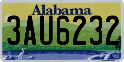 AL license plate 3AU6232