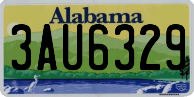 AL license plate 3AU6329