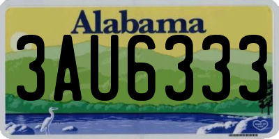 AL license plate 3AU6333