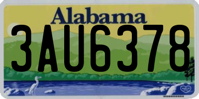 AL license plate 3AU6378