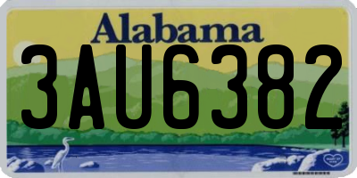 AL license plate 3AU6382