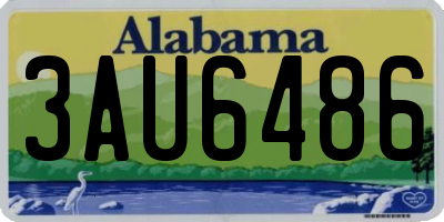 AL license plate 3AU6486