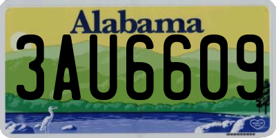 AL license plate 3AU6609