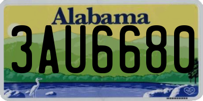 AL license plate 3AU6680
