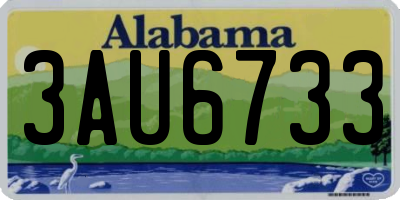 AL license plate 3AU6733