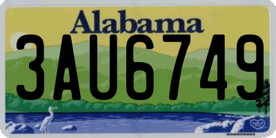 AL license plate 3AU6749