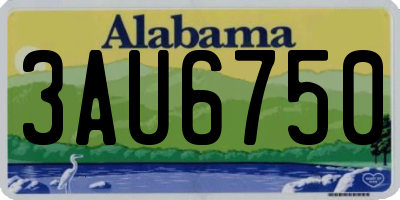 AL license plate 3AU6750