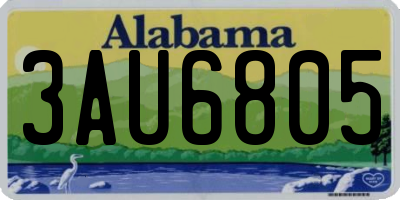 AL license plate 3AU6805