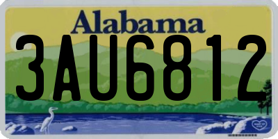AL license plate 3AU6812