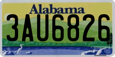 AL license plate 3AU6826