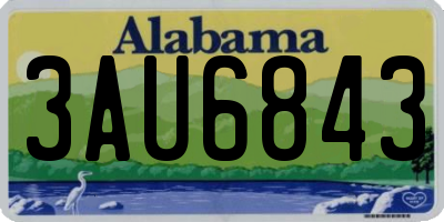 AL license plate 3AU6843