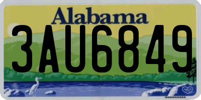 AL license plate 3AU6849