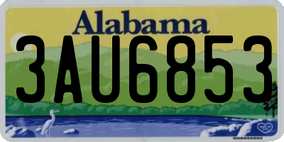 AL license plate 3AU6853
