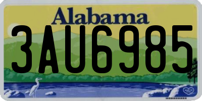 AL license plate 3AU6985