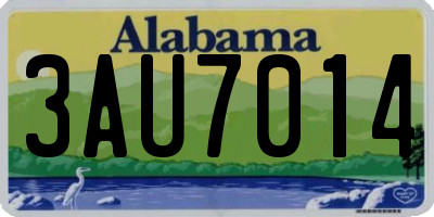 AL license plate 3AU7014