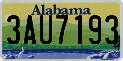 AL license plate 3AU7193