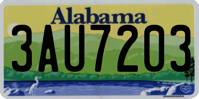 AL license plate 3AU7203