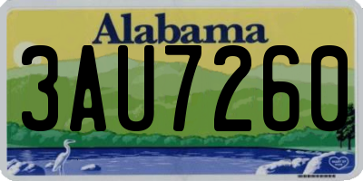 AL license plate 3AU7260