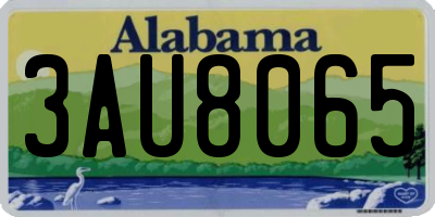 AL license plate 3AU8065