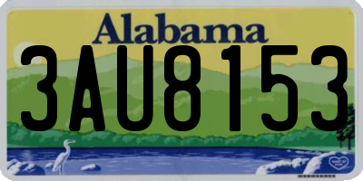 AL license plate 3AU8153